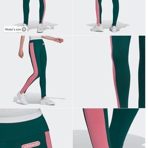 BNWTADIDAS PINK/GREEN LEGGINGS